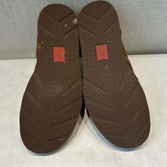 Ariat Cruiser Womens Slip On Shoes Sz 7 Comfort Casual Brown Leather Stripe Inse - Picture 7 of 9